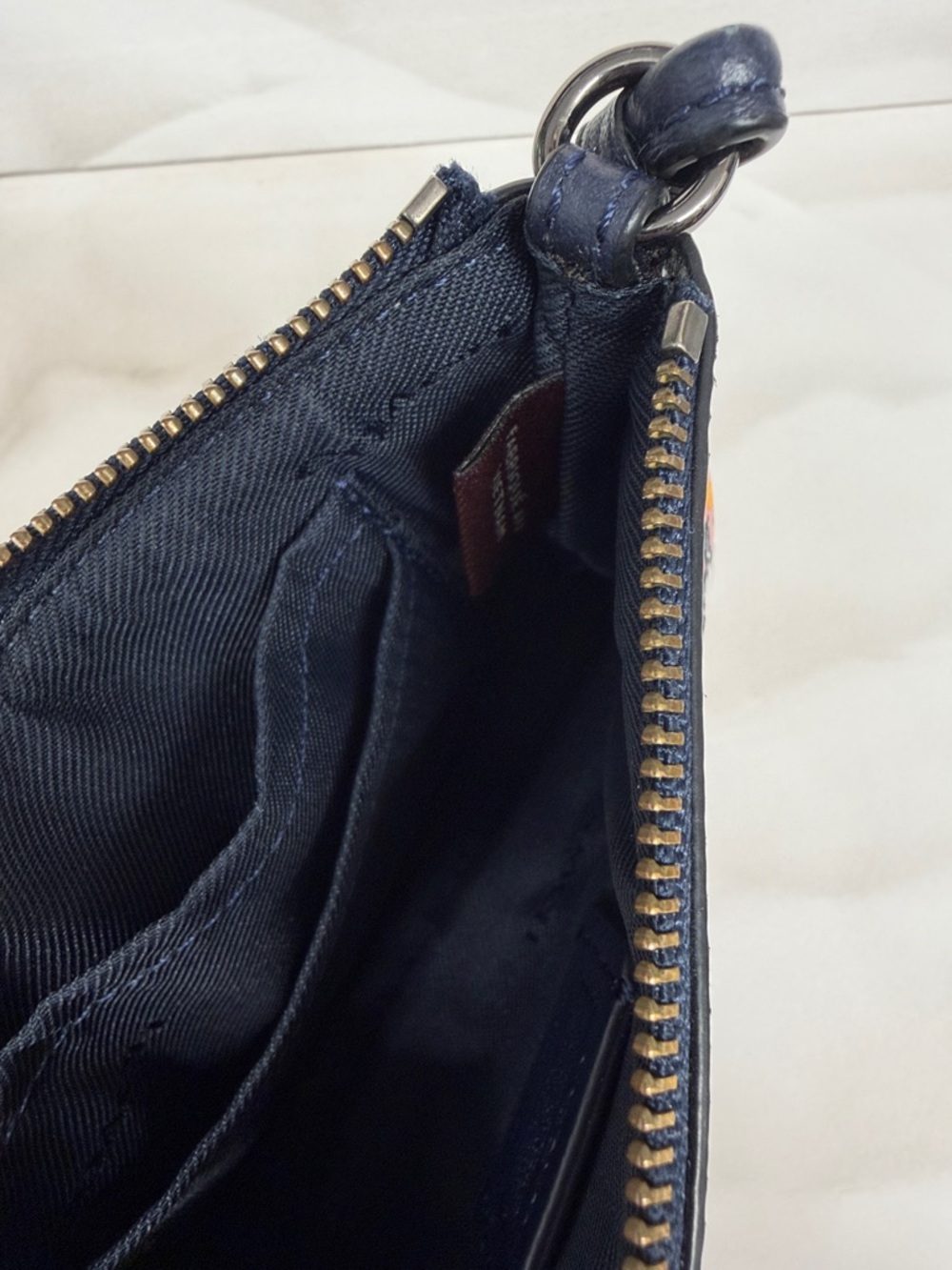 COACH Blue Multi Floral Leather Wristlet - Picture 13 of 13